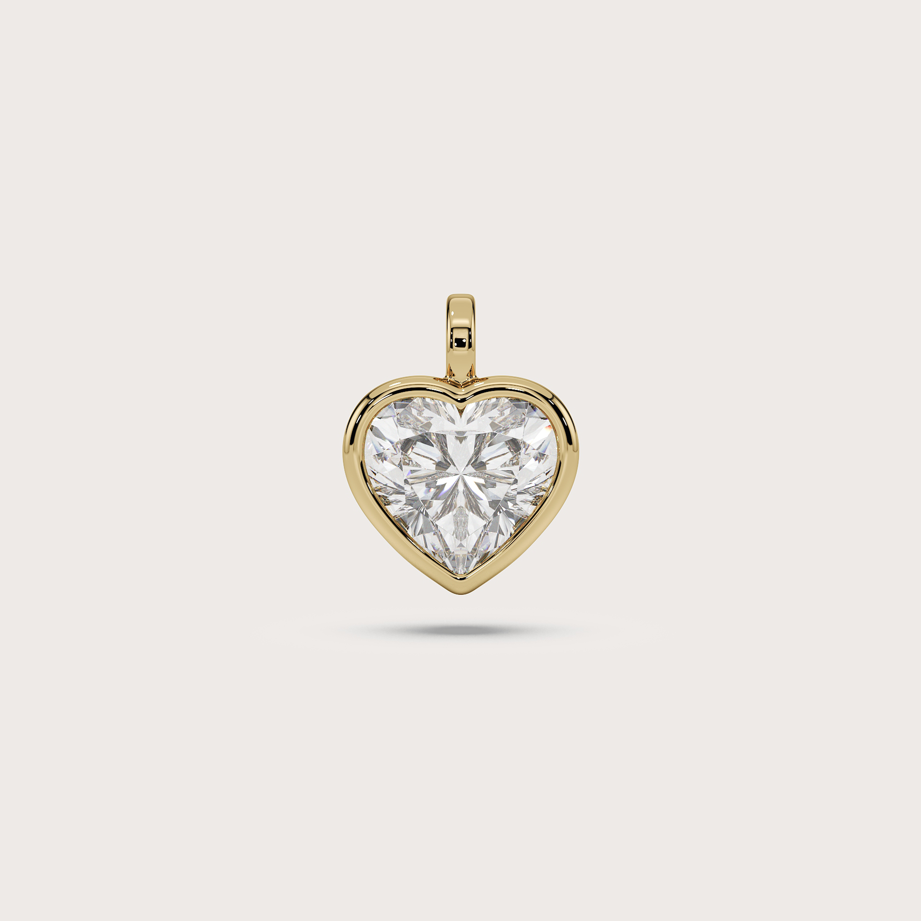 Bezel Heart Charm